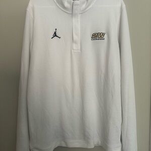 Jordan White Zip Up Men's Sweater